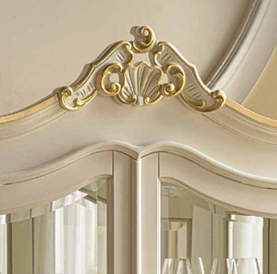 Display case Wardrobe Showcases Living room Solid wood Cabinets Design Baroque Rococo White new
