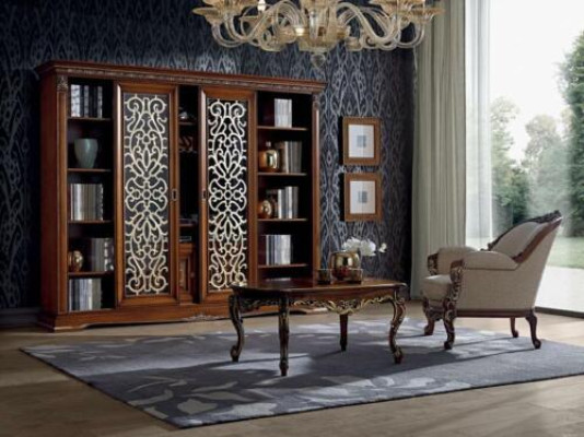 Designer Living room TV wall unit Media wall TV wall TV cabinet Wall unit Solid wood