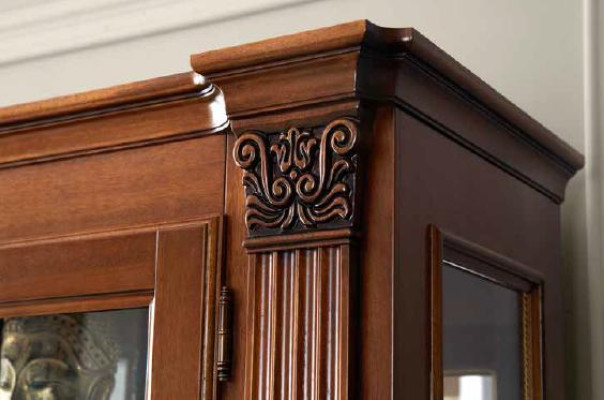 Classic Living room Display case Sideboard TV cabinet Shelf Walls Wardrobe 3pcs. Solid wood