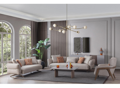 Luxury Modern Living room Set 4 pieces. 4+3 Seater Armchair and Coffee table new