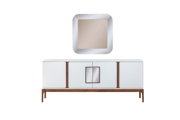 Luxury Dining room Set Sideboard Mirror 2 pcs Modern Dining set Chest of drawers