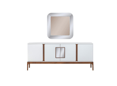 Luxury Dining room Set Sideboard Mirror 2 pcs Modern Dining set Chest of drawers
