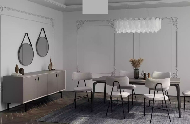 Dining room set chic Furniture Furnishings 6-piece dining set Dining set Table