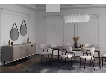 Dining room set chic Furniture Furnishings 6-piece dining set Dining set Table