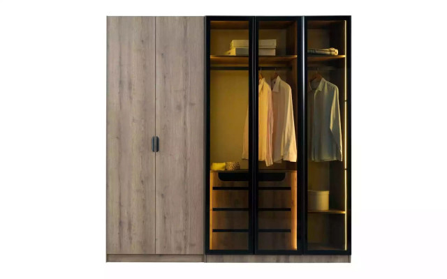 Bedroom Set Loft Design Bed Wardrobe Beds Chest of drawers Bedside table 5pcs