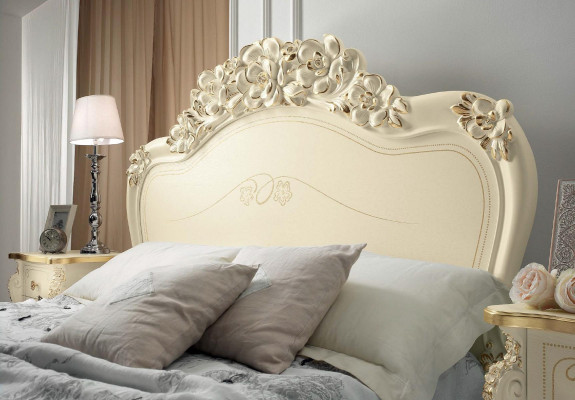 Bedroom Set Bizzotto Bed Bedside table Chest of drawers Mirror Wardrobe 5-piece.