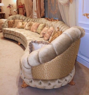 Living landscape Corner sofa Round Couch Seat Upholstery Sofa Luxury Furniture Sofas Italy
