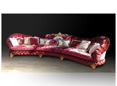 Designer Sofa Corner sofa Living landscape Round Couch Velvet Couch Sofa Corner sofa Italy