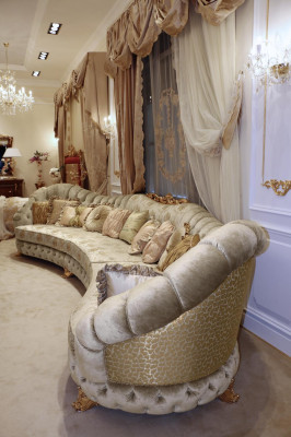 Designer Sofa Round Corner sofa Round Sofa Modern Italy Living landscape Furniture