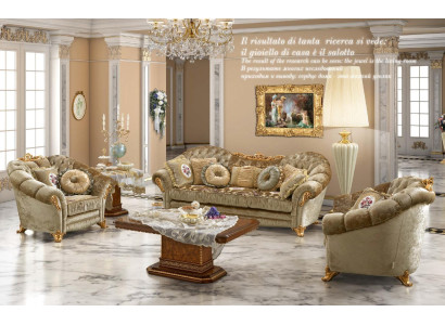 Design Upholstery Sofas Textile Relax Modern Suite Beige Seating Set 3+1+1 Seat