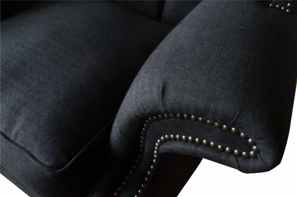 Chesterfield Textile Upholstery Sofa Design Couch Armchair 1 Seat Wing Chair