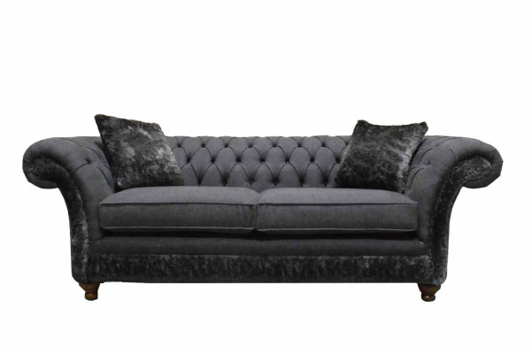 Sofa 3 Seater Couch Textile Sofa Gray Design Furniture Sofas Couches Chesterfield