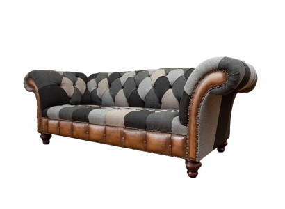 Chesterfield 3 Seater Couch Upholstery Textile Couches Living room Sofa new
