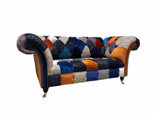 Sofas Seat Fabric Design Three Seater Luxury Chesterfield Furniture Multicolored