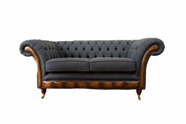Sofa 2 Seater Design Sofas Upholstery Couches Textile Chesterfield Two-seater
