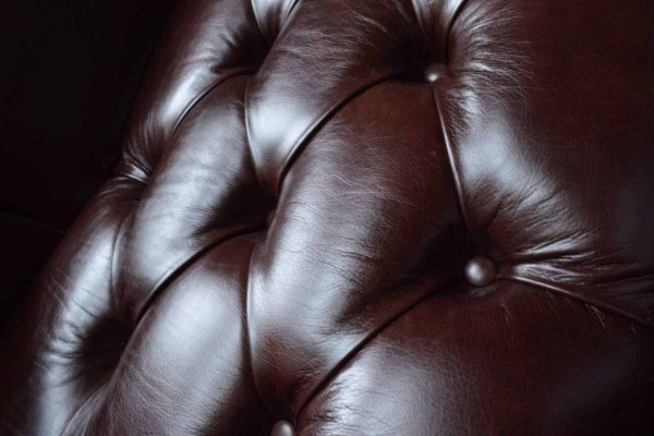 Armchair 1 Seater Brown Living room Leather Design Chesterfield Wing Chair
