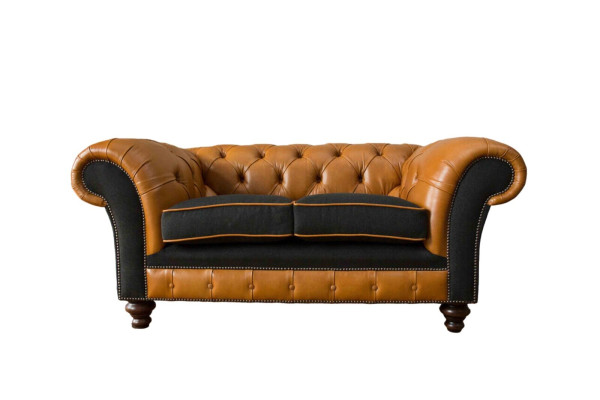 Chesterfield Leather Sofa Sofa Couch Upholstery 2 Seater Textile Sofas Couches