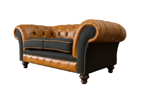 Chesterfield Leather Sofa Sofa Couch Upholstery 2 Seater Textile Sofas Couches