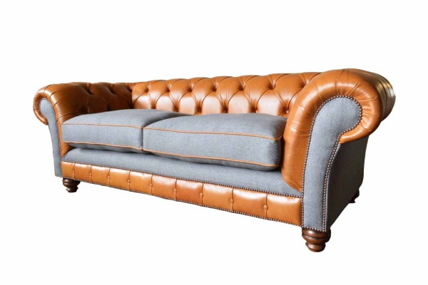 Sofa Luxury Leather Chesterfield Couch Sofas Upholstery 3 Seater Design new