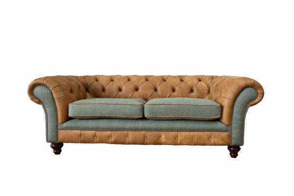 Sofa 3 Seater Design Upholstery Couches Leather Relax Chesterfield Three Seater