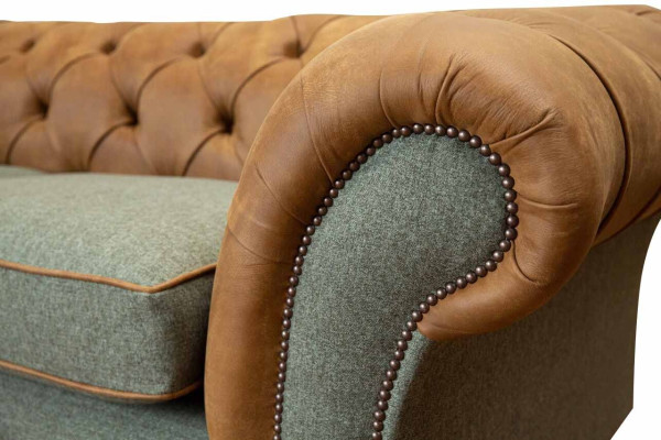 Sofa 3 Seater Design Upholstery Couches Leather Relax Chesterfield Three Seater