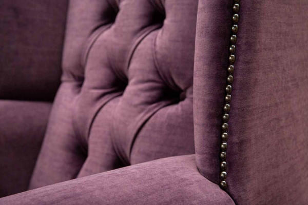 Wing Chair Designer Textile 1 Seater Couches Upholstery Chesterfield Seat