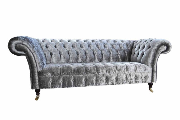 Design Chesterfield Sofa 3 Seater Couch Upholstery Sofas Living room Big XXL