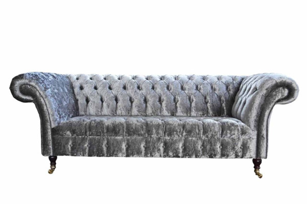Design Chesterfield Sofa 3 Seater Couch Upholstery Sofas Living room Big XXL