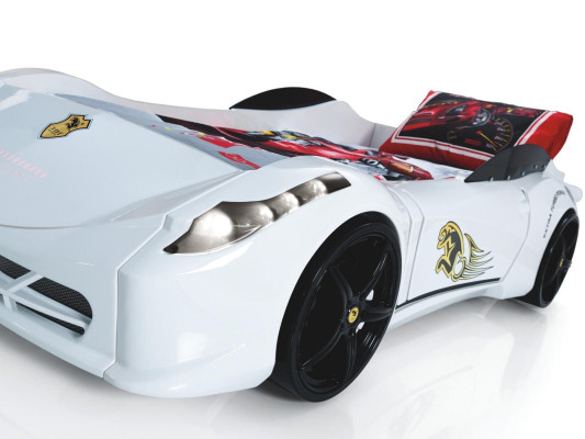 Children Furniture Bed Bedroom Racing Car Car Wood Beds Black new