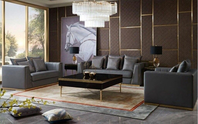 Sofa set 321 Seater Set Design Sofas Upholstery Couches Leather Deco Relax