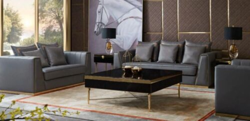 Sofa set 321 Seater Set Design Sofas Upholstery Couches Leather Deco Relax