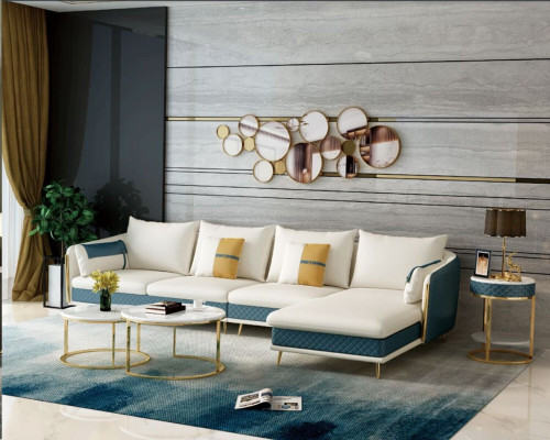 Living landscape L-shape Corner sofa Couch Design Upholstery Suite Sofa Corner new
