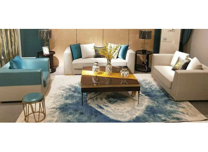 Sofa set 3+2+1 Set Coffee table Design Sofas Leather sofa Couch Living landscape