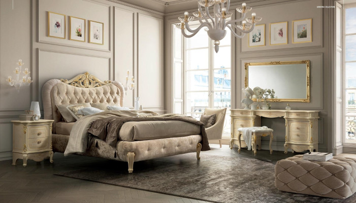 Luxury Chesterfield Bed Beds Upholstered bed Double Italian Bedroom new