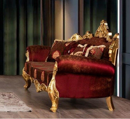 Sofa set 3+3 Seater Luxury Set Three Seater Suite Sofas Fabric Baroque Group