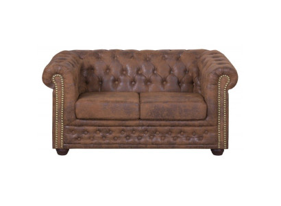 Chesterfield York Gobi 2 Seater Leather Couch Upholstery Sofas Couches new