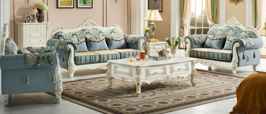 Sofa set Set 3+2+1 Seat Living room Suite Design Classic 3-piece