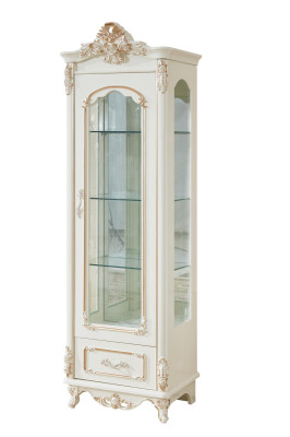 Display case White Luxury Living room Furniture Wood Design Glass Cabinet Display case Classic