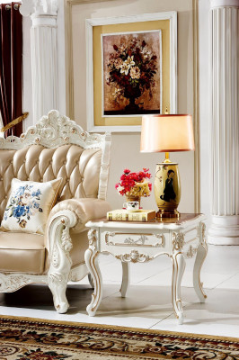 Side table White Luxury Design Elegant Living room Classic