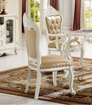 Classic r Chesterfield Chair Dining room Armchair Beige Armchair Single Seater Baroque Style
