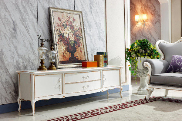 Sideboard White Luxury Elegant Wardrobe Chest of drawers Cabinets lowboard Hotel Furniture