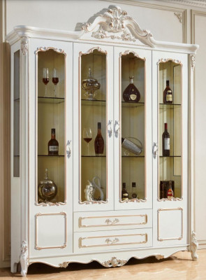 Display case Cabinets Showcases Wood Luxury Living room Furniture Wardrobe Baroque