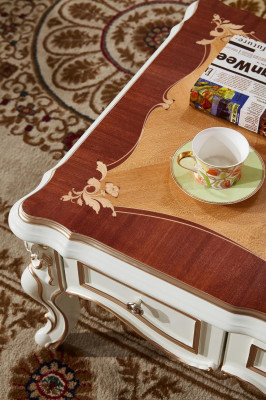 Coffee table White Luxury Elegant Living room Design Tables Classic Furniture