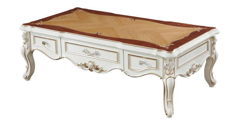 Coffee table White Luxury Elegant Living room Design Tables Classic Furniture