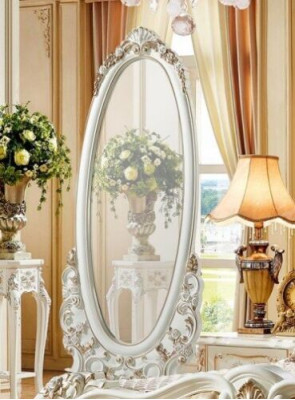 Standing mirror Mirror body size Classic r standing mirror Wood White