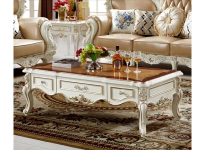 Luxury Living room Coffee tables Table Wood Marble Imitation Sofa Side
