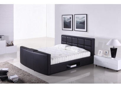 Bed with Lift TV Mount Bedroom Beds Upholstery Double