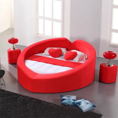 Designer bed in heart shape honeymoon bed luxury bed frame bed brothel