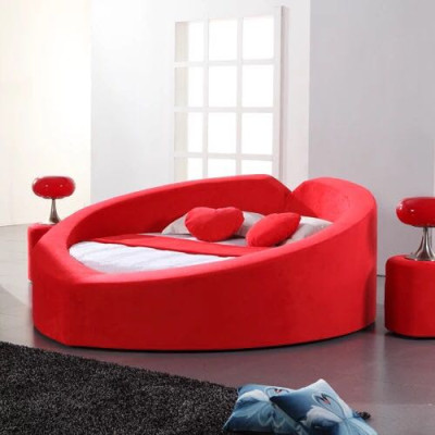 Designer bed in heart shape honeymoon bed luxury bed frame bed brothel