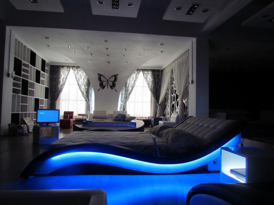 Luxury Bed Design Beds Digital USB Bedroom Furniture Leather Double